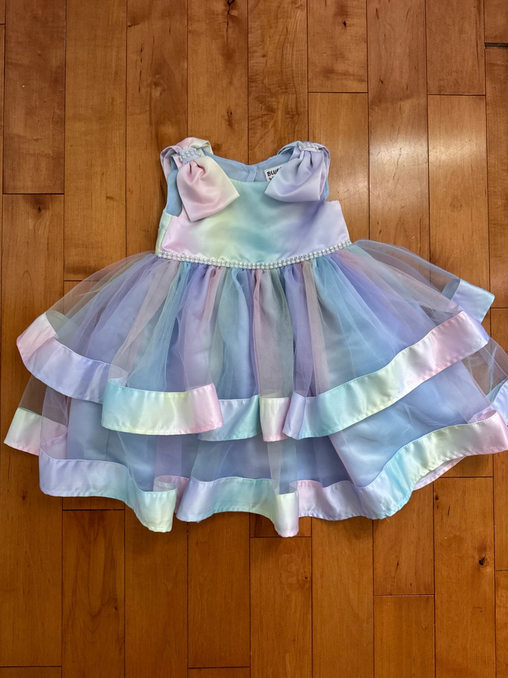 Kids Pastel Rainbow Tulle Dress Costume - Unbranded
